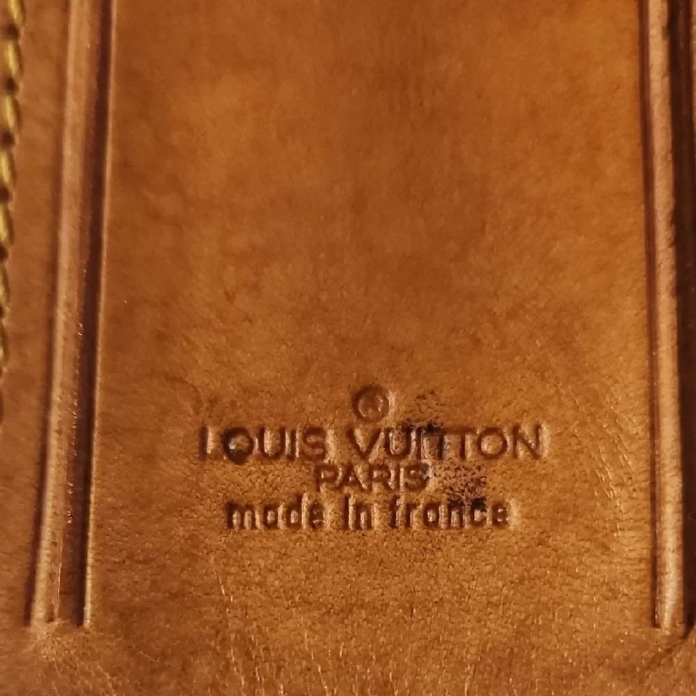 Louis Vuitton Brown Leather Bag Tag - Picture 4 of 4
